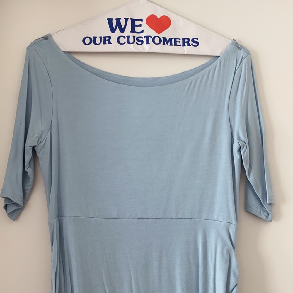 ASOS Light Blue Maternity Dress - Picture 3 of 5
